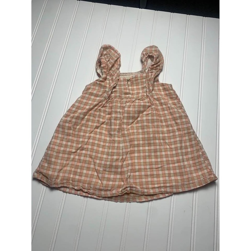Old Navy Girls 12-18M Pink Plaid Sleeveless Dress Baby Toddler Kids
